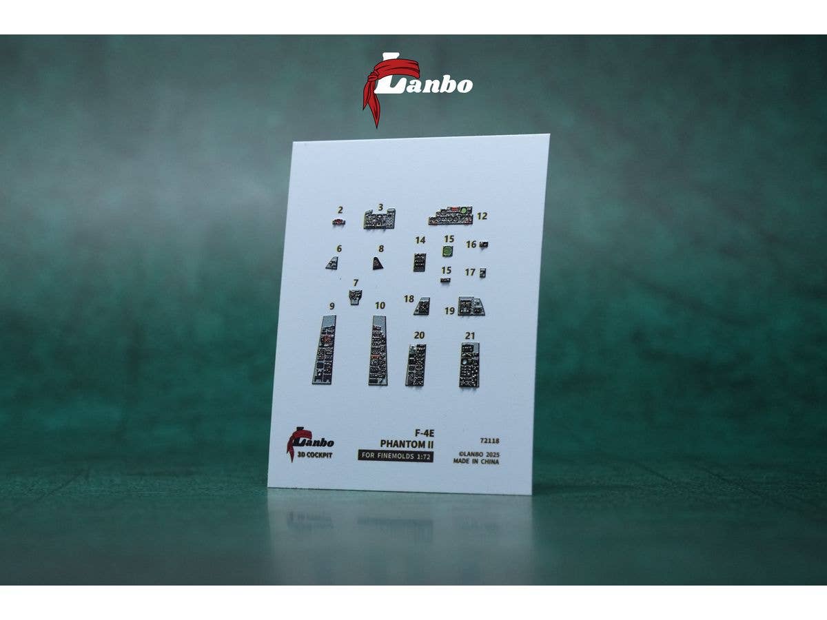 1/72 F-4E ファントムII (初期)内装3Dデカール (ファインモールド用)
