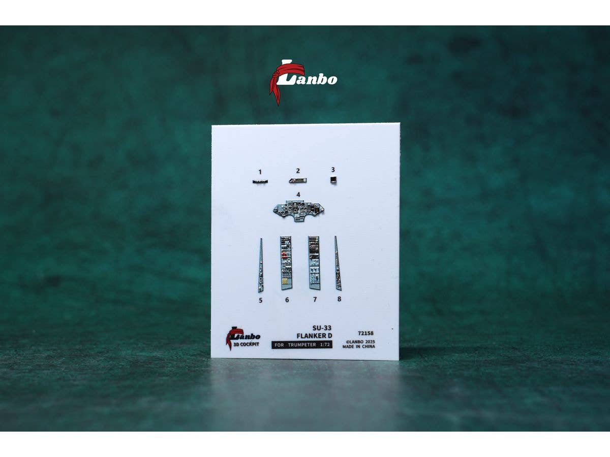 1/72 Su-33 フランカーD内装3Dデカール (トランぺッター用)