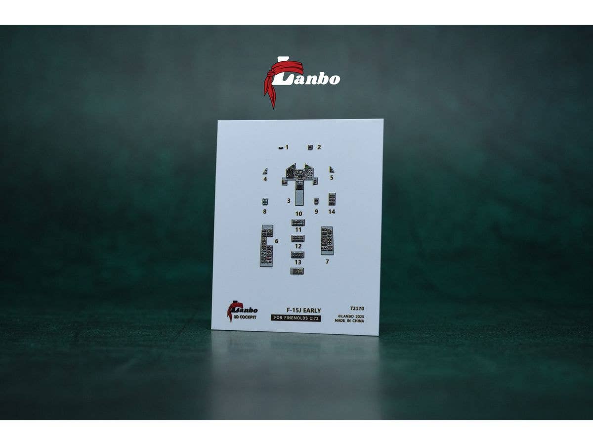 1/72 F-15J (初期) 内装3Dデカール (ファインモールド用)