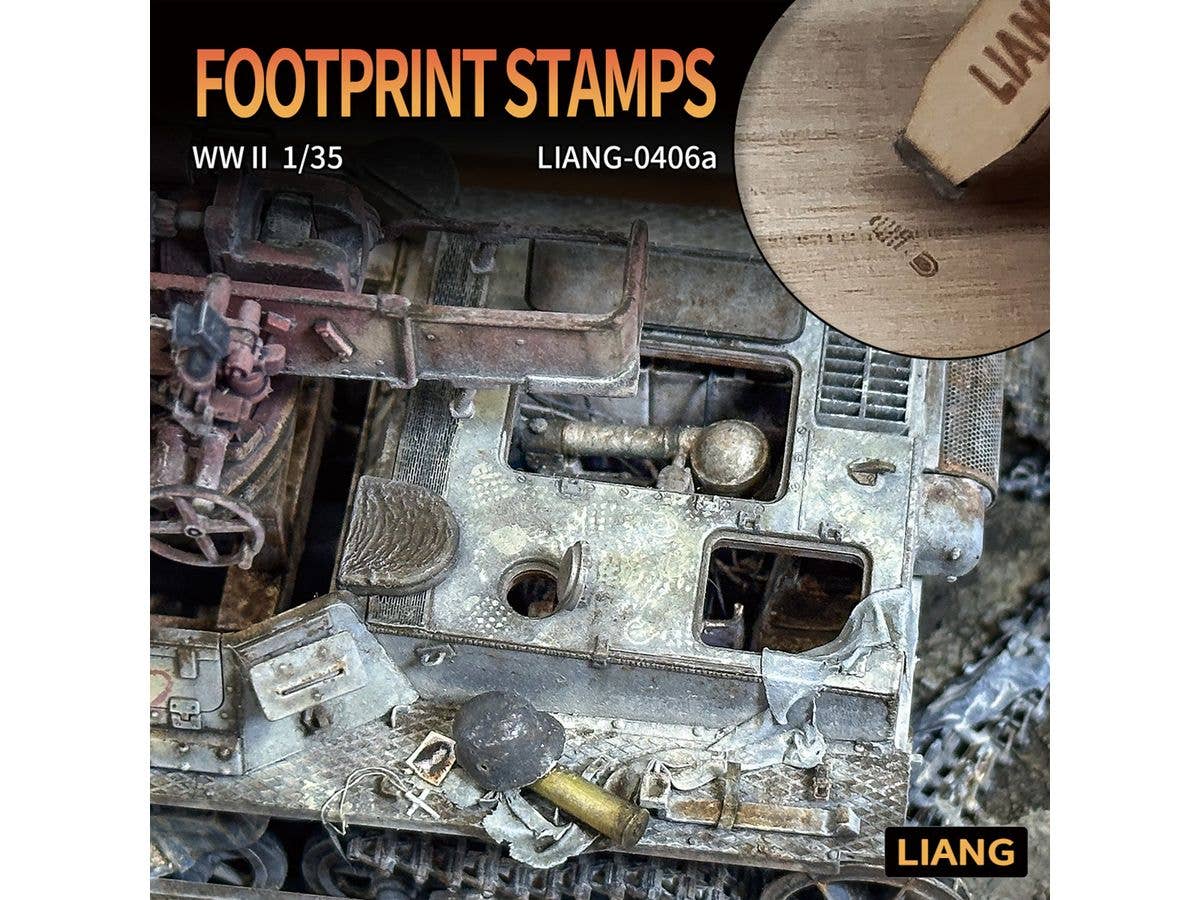 1/35 WW.IIブーツ 足跡スタンプ