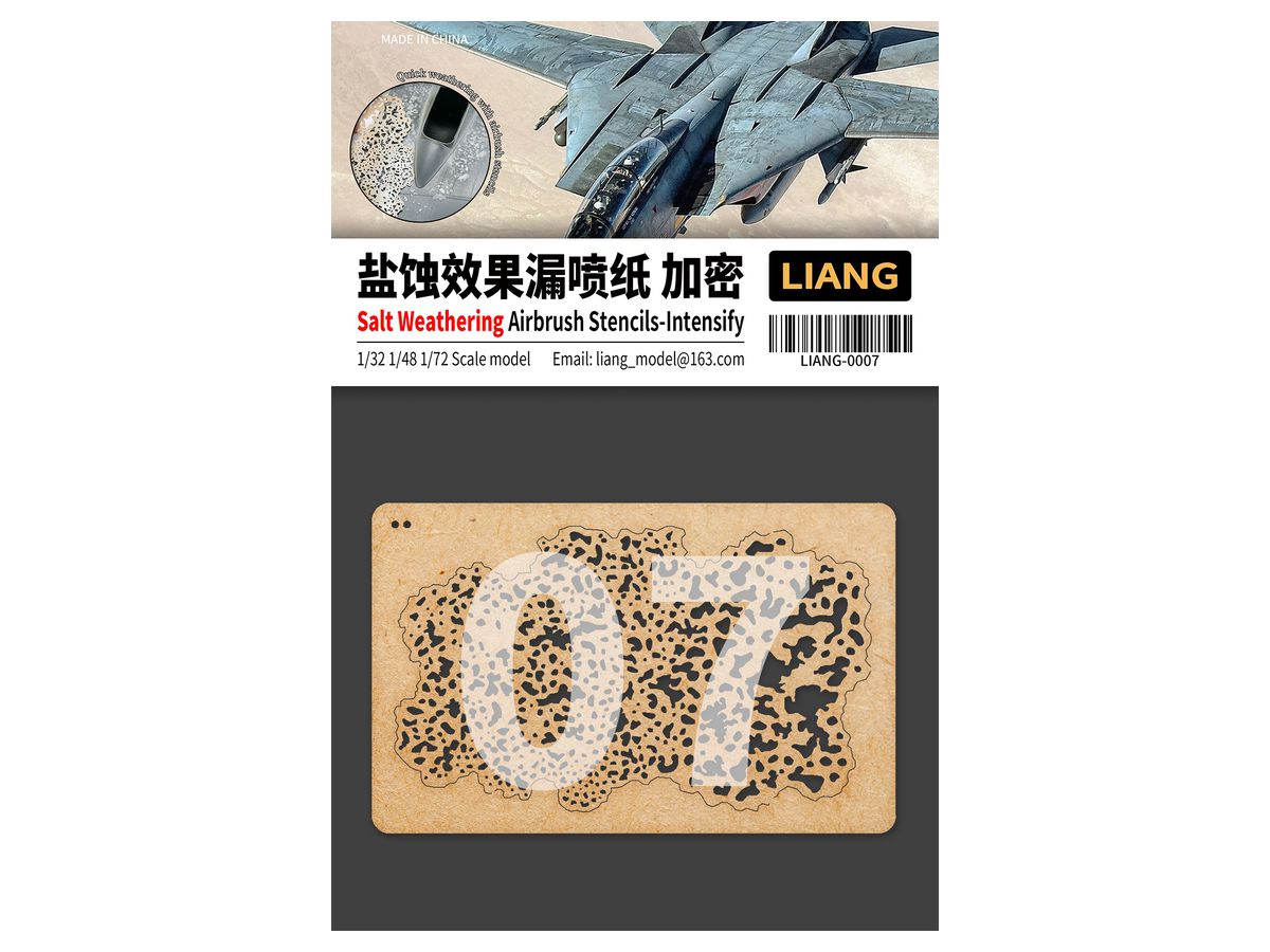 エアブラシ用ソルトウェザリングステンシル (大) (1/32・1/48・1/72)