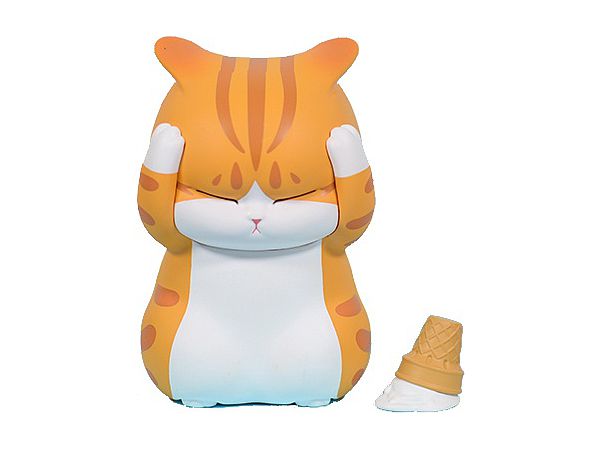 にゃんこたちの苦悩シリーズ ソフビコインバンク 茶トラ