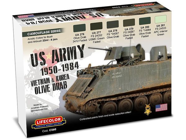 現用 アメリカ陸軍 オリーブドラブセット 1950-1984 朝鮮戦争 / ベトナム戦争