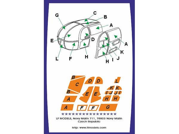 1/72 アルエットIII ヘリコプター塗装マスクシール (LFモデル用)