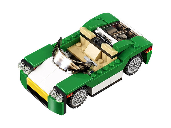 緑のオープンカー