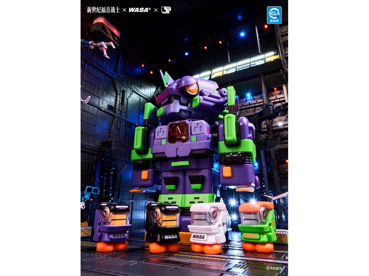 エヴァンゲリオン x WASA 超特急合体ロボット EVA206 コラボシリーズ 1Box 4pcs