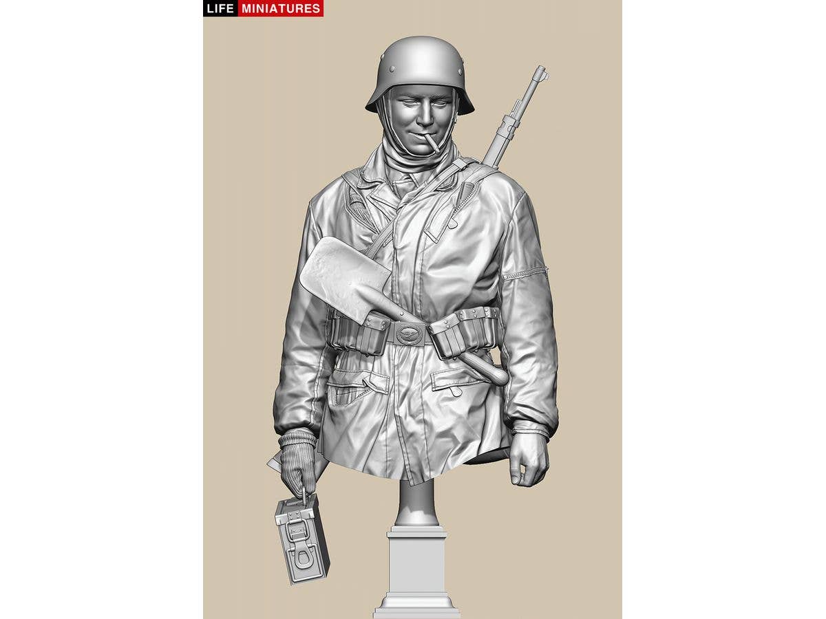 1/10 バスト WWII ドイツ ポトー迎撃戦 ハンセン戦闘団の降下猟兵弾薬手 アルデンヌ1944年12月18日 胸像