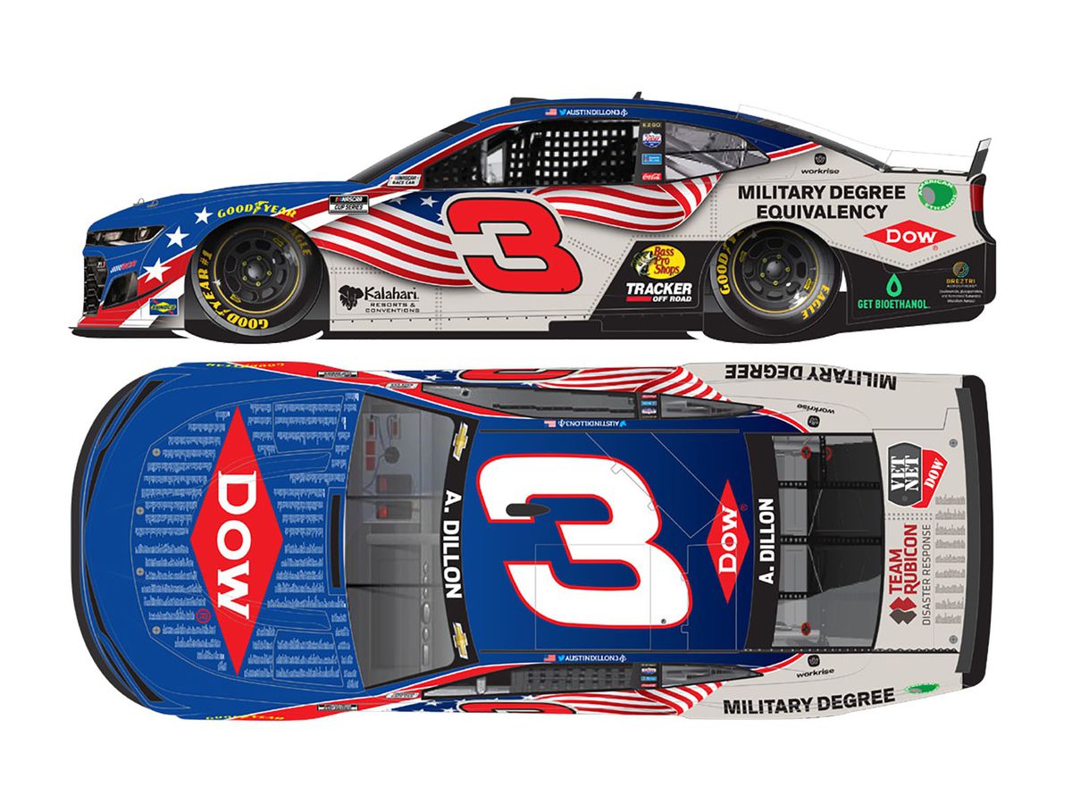 1/64 オースティン・ディロン #3 Dow Salutes Veterans シボレー カマロ NASCAR 2021