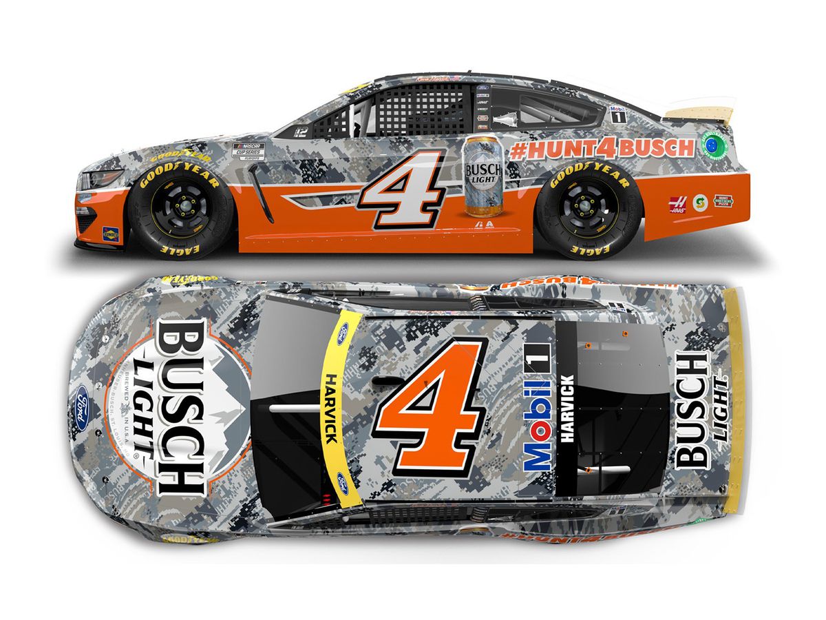 1/64 ケビン・ハービック #4 ブッシュライト #ハント4ブッシュ フォード マスタング NASCAR 2021