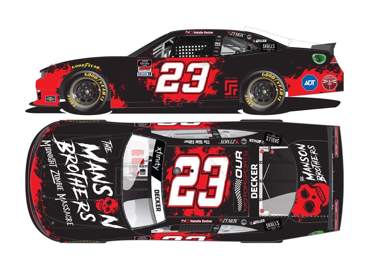 1/64 ナタリー・デッカー #23 ザ・マンソン・ブラザーズ ミッドナイト・ゾンビ・マサカー シボレー カマロ NASCAR Xfinityシリーズ 2021