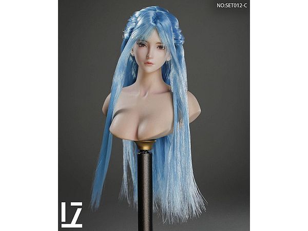 1/6 女性ヘッド C (Light Blue Hair)