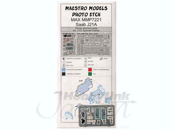1/72 サーブ J21A ディテールセット