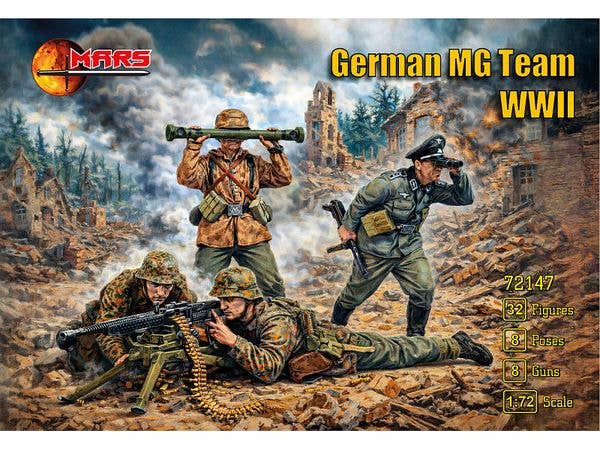 1/72 WW.II ドイツ軍 機関銃チーム (32体/8ポーズ/8門)