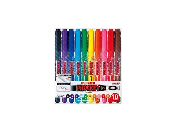 プロッキー 水性顔料マーカー 細字 10色セット