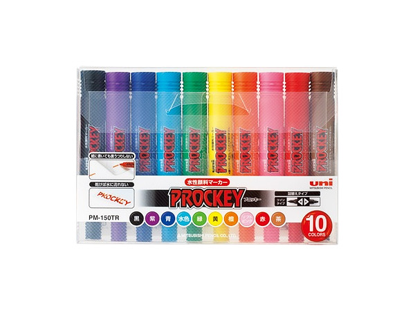 プロッキー 水性顔料マーカー 太字 10色セット