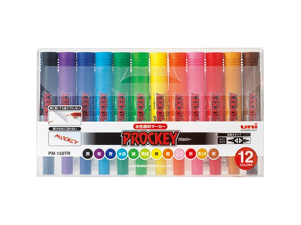 プロッキー 水性顔料マーカー 太字 12色セット