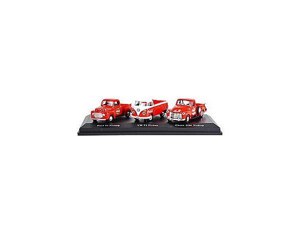 1/72 クラシック ピックアップ コカ・コーラ ギフトセット 1948 フォード F1/1962 フォルクスワーゲンタイプ2(T1)/1953 シボレー 3100