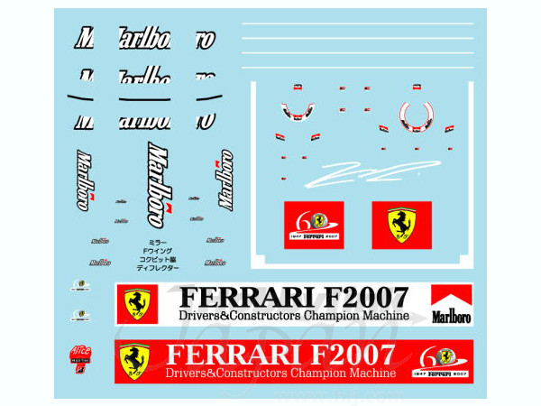 1/43 フェラーリ F2007 スポンサーシップデカール