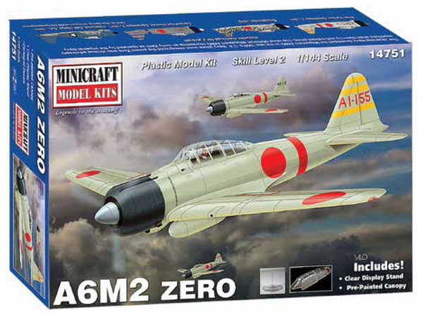 1/144 WW.II 日本海軍 零式艦上戦闘機21型(A6M2)(キャノピーフレーム塗装済み)
