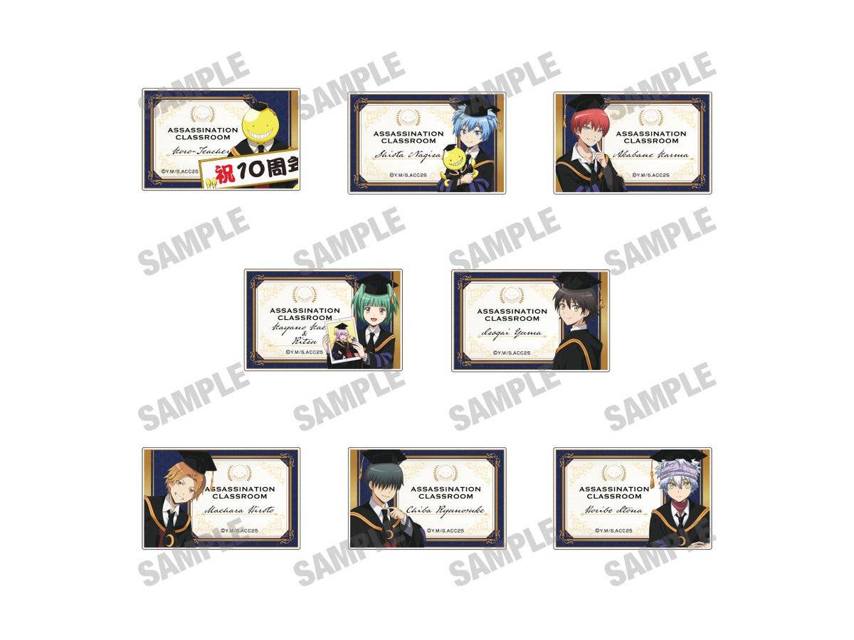 アニメ 暗殺教室: アクリルブロックコレクション 10周年ver.  1Box 8pcs