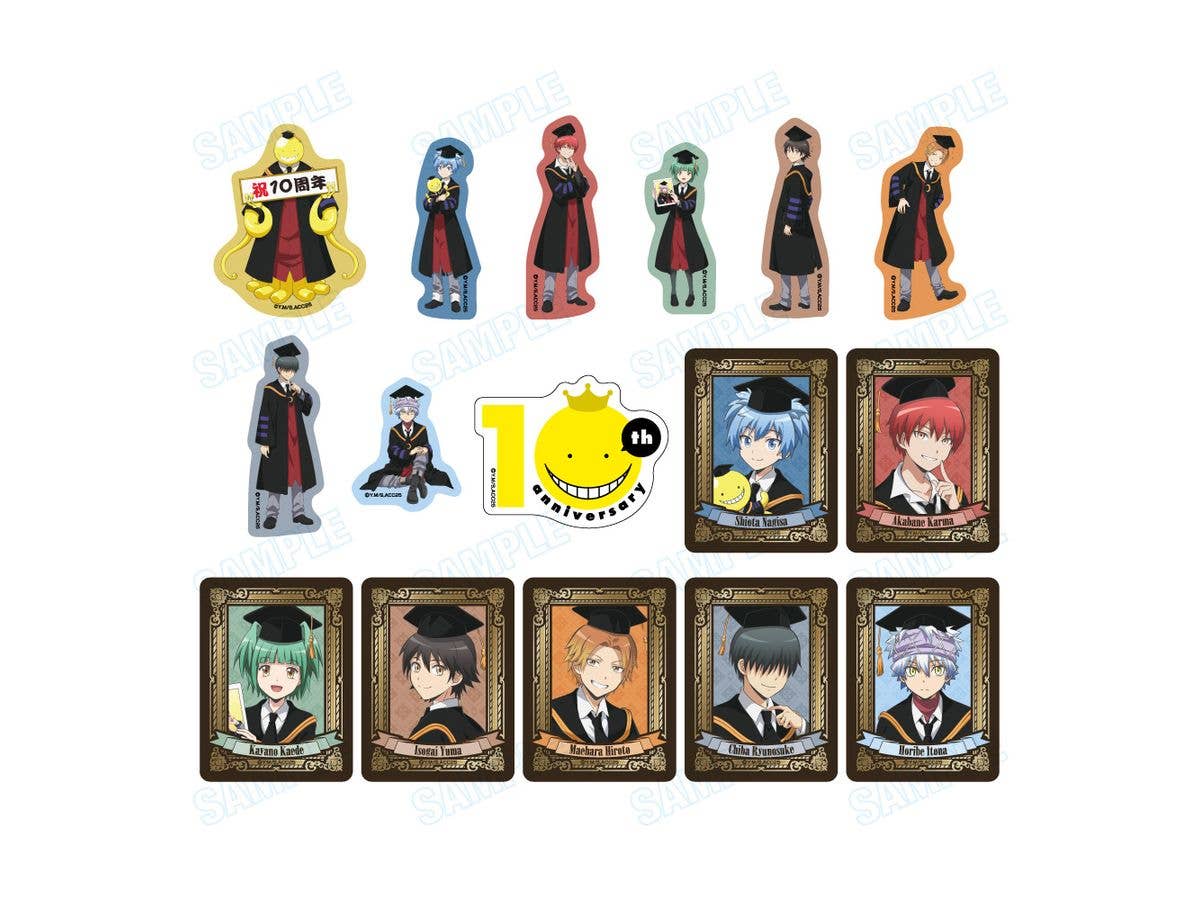 アニメ 暗殺教室: ステッカーコレクション 10周年ver.  1Box 8pcs
