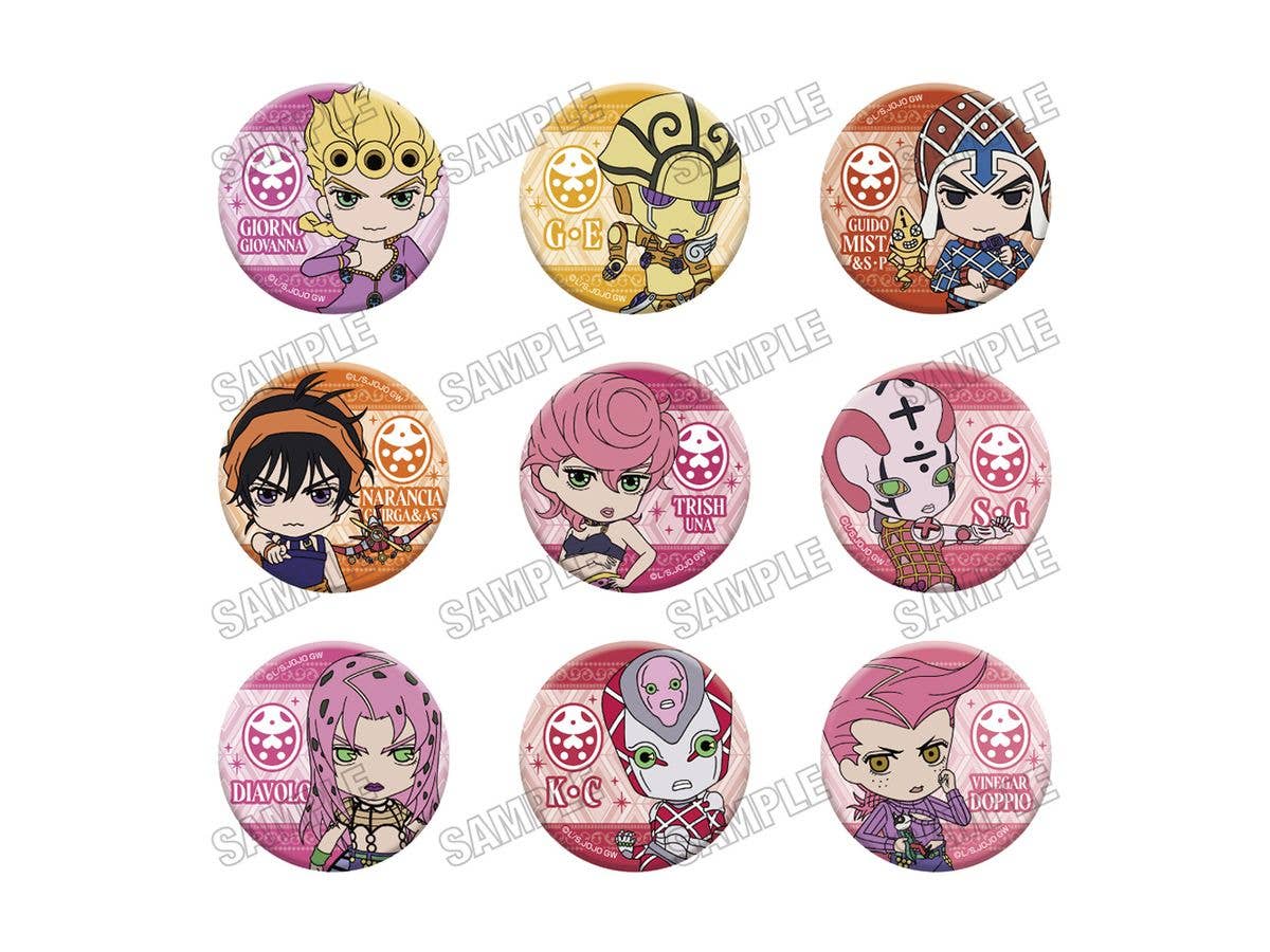 アニメ ジョジョの奇妙な冒険 黄金の風: ミニキャラ缶バッジコレクション [RE] vol.1 1Box 9pcs