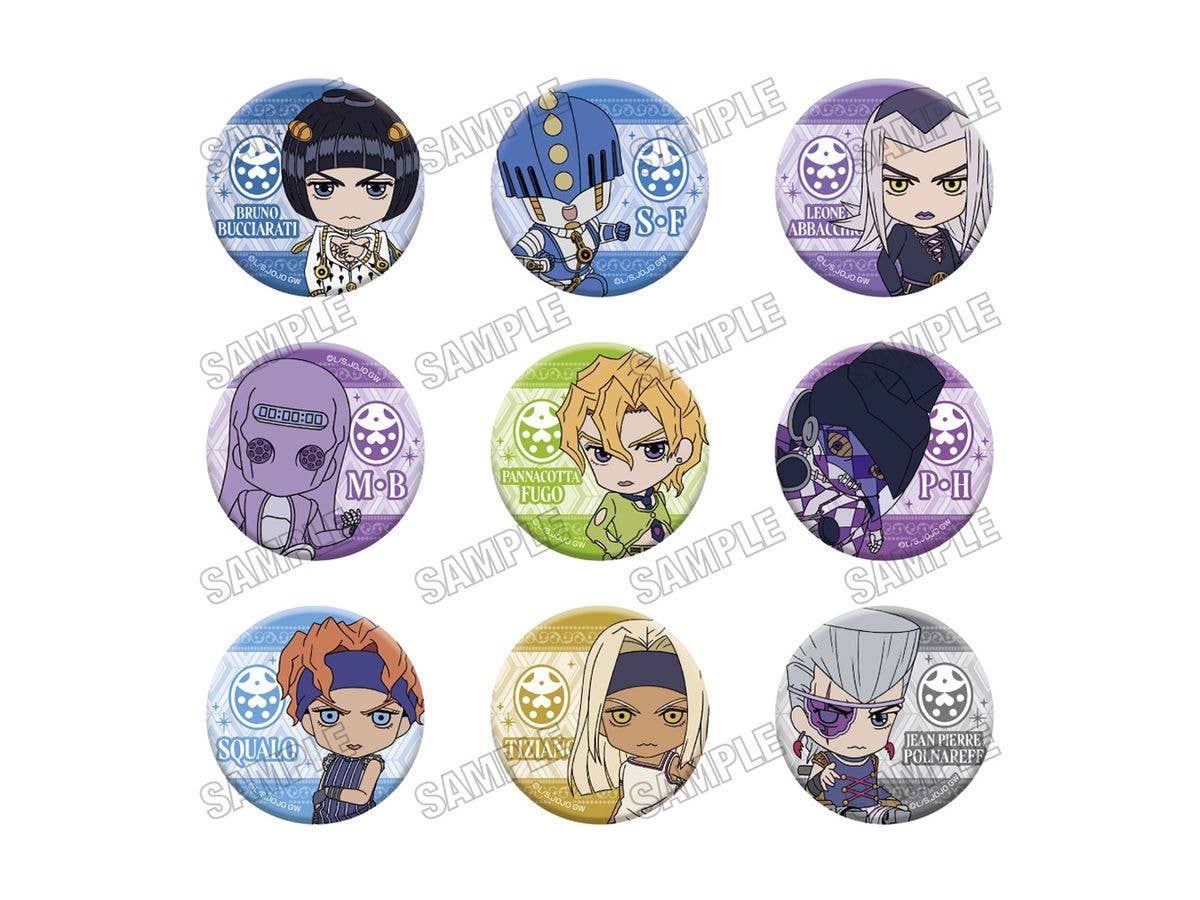 アニメ ジョジョの奇妙な冒険 黄金の風: ミニキャラ缶バッジコレクション [RE] vol.2 1Box 9pcs