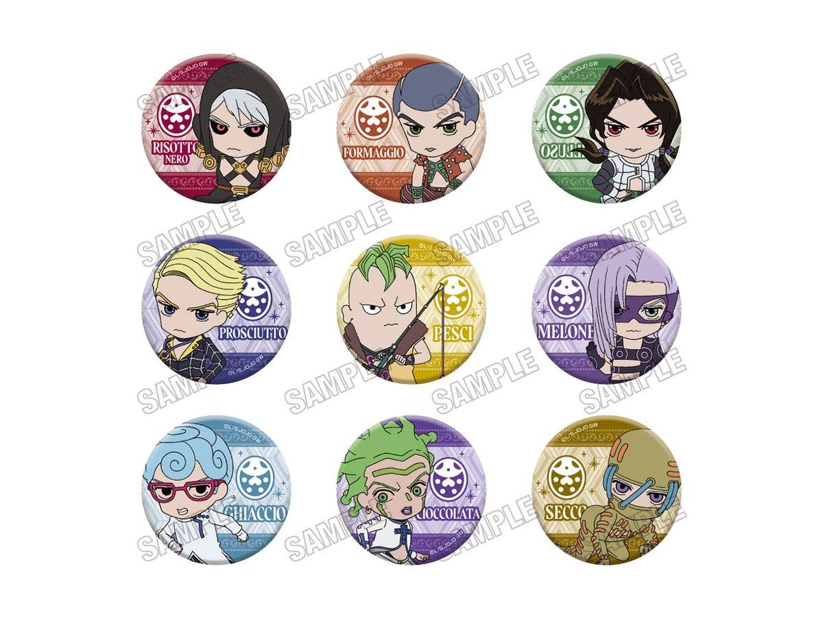 アニメ ジョジョの奇妙な冒険 黄金の風: ミニキャラ缶バッジコレクション [RE] vol.3 1Box 9pcs