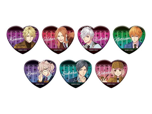 BROTHERS CONFLICT: ハート型ラメアクリルバッジ Vol.1 1Box 7pcs
