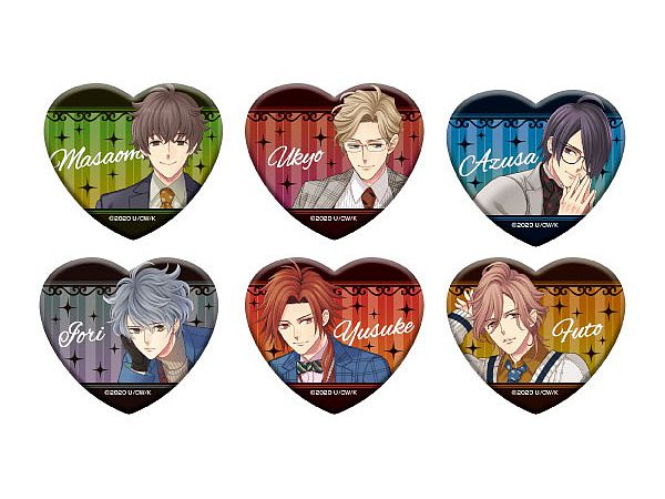 BROTHERS CONFLICT: ハート型ラメアクリルバッジ Vol.2 1Box 6pcs