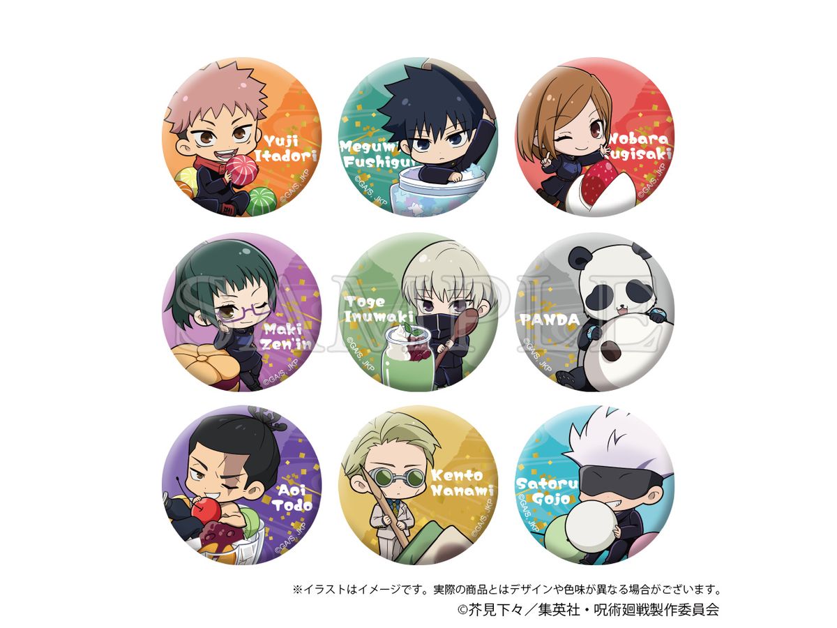 呪術廻戦: ミニ缶バッジコレクション Japanese Sweets ver. 1Box 9pcs