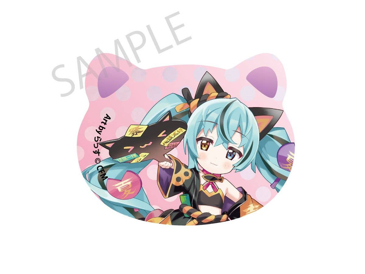 初音ミク x 招き猫 x 真夏の熊谷: ハイブリッドマフラータオル MEIKO