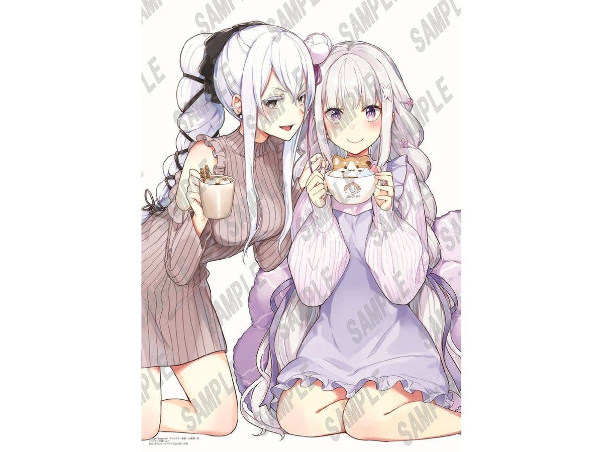 Re:ゼロから始める異世界生活: B2タペストリー エミリア&エキドナ_花鶏ハルノ (C108)