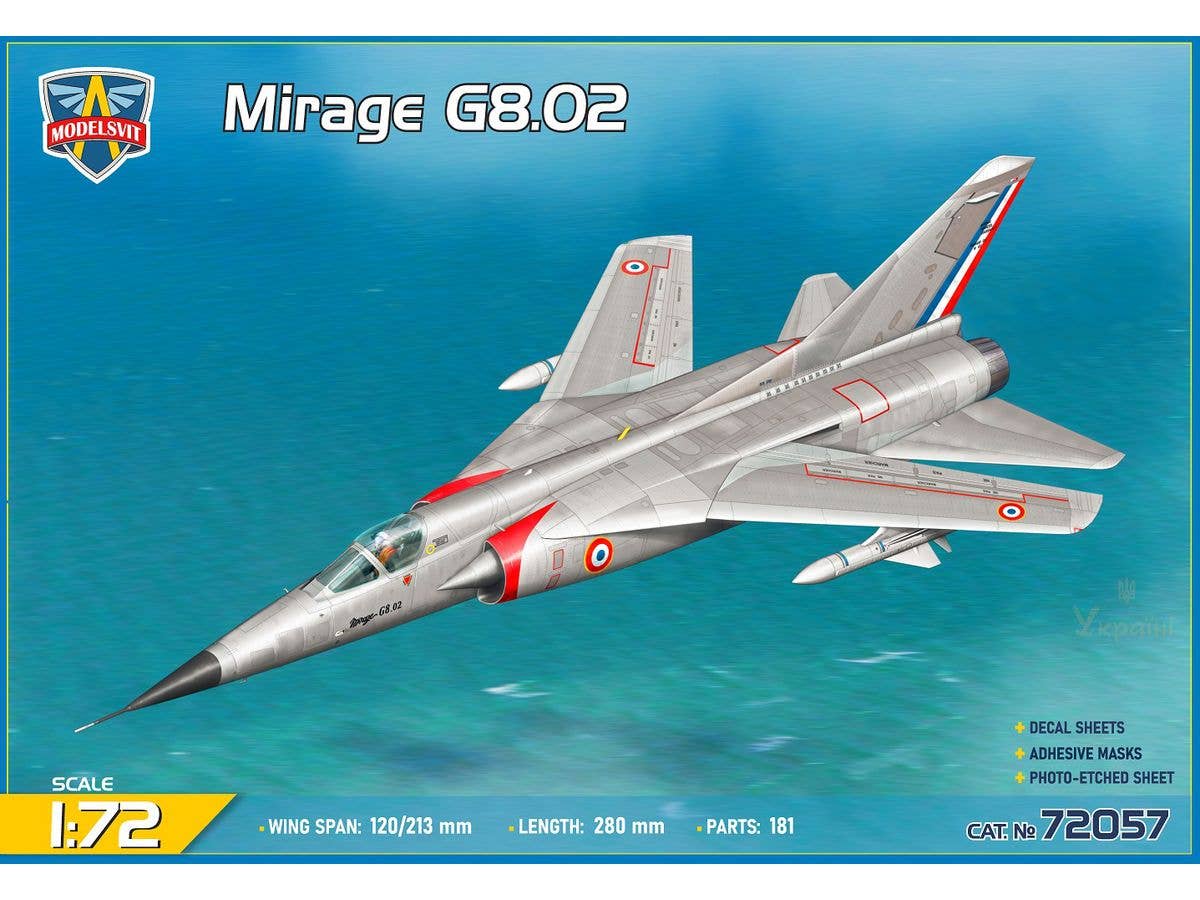 1/72 ミラージュ G8.02試作単座可変翼迎撃機