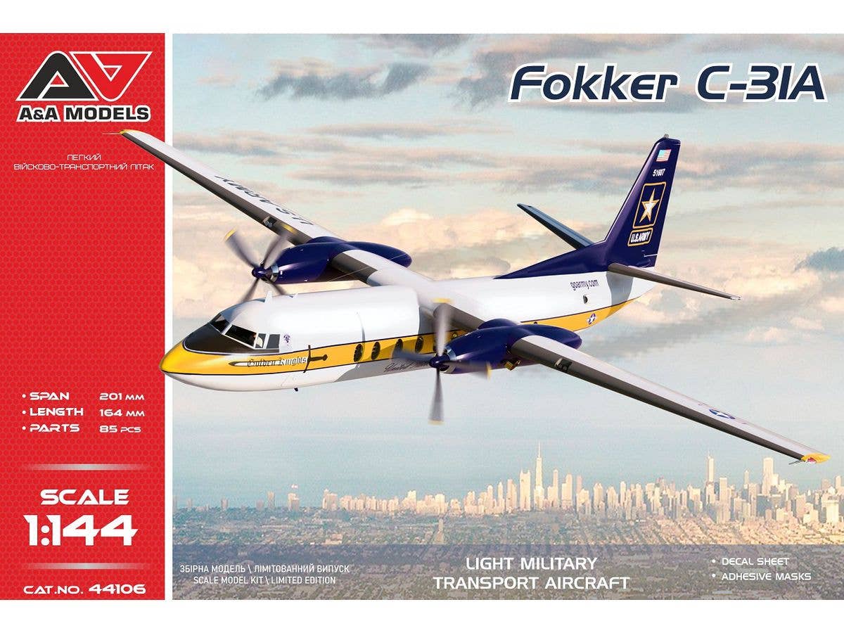 1/144 フォッカー C-31A アメリカ陸軍パラシュートチーム専用機
