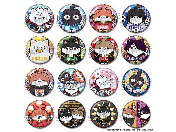 MEGA CAT PROJECT 銀魂 にゃん魂!ニャーニャーニャーニャー缶バッジコレクション 1Box 16pcs