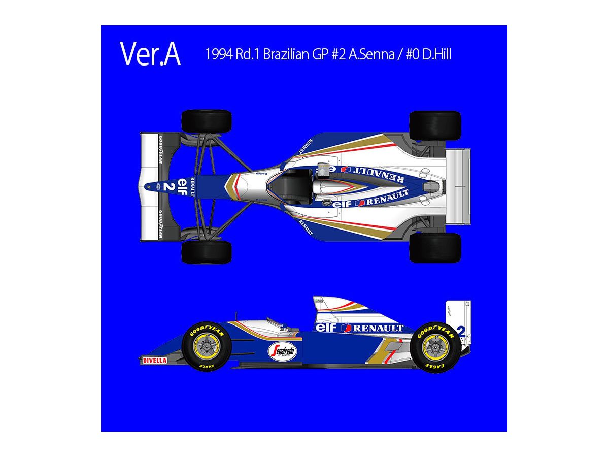 1/20 K737 ウィリアムズ FW16 Ver.A 1994 Rd.1 ブラジルGP #2 A.Senna/#0 D.Hill Full Detail Kit