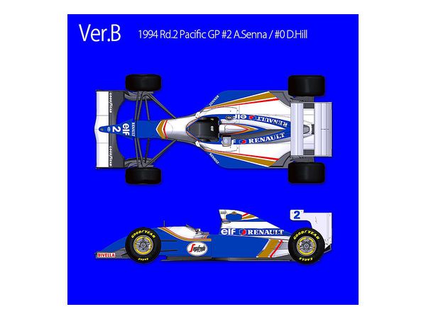 1/20 K738 ウィリアムズ FW16 Ver.B 1994 Rd.2 Pacific GP #2 A.Senna/#0 D.Hill Full Detail Kit