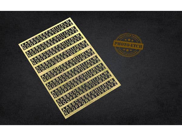 スケールフリー エッチング製英大文字シート 4.0mmサイズ