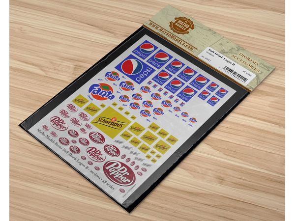 スケールフリー ジオラマアクセサリー 飲料水メーカー ロゴセットB 現用タイプ