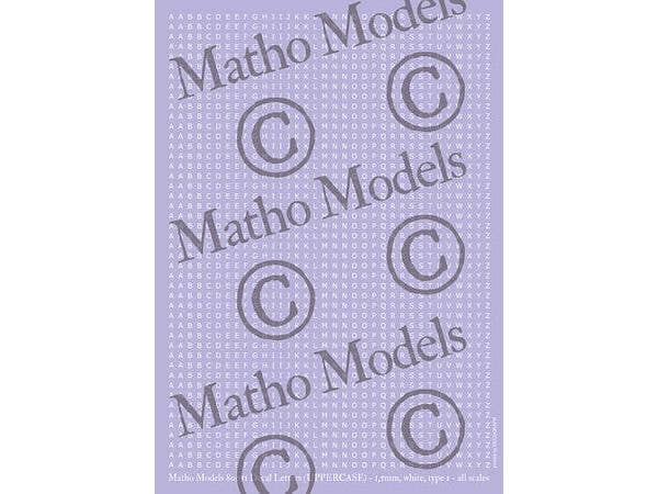 スケールフリー アルファベット大文字デカール 高さ1.5mm 白色 タイプ1