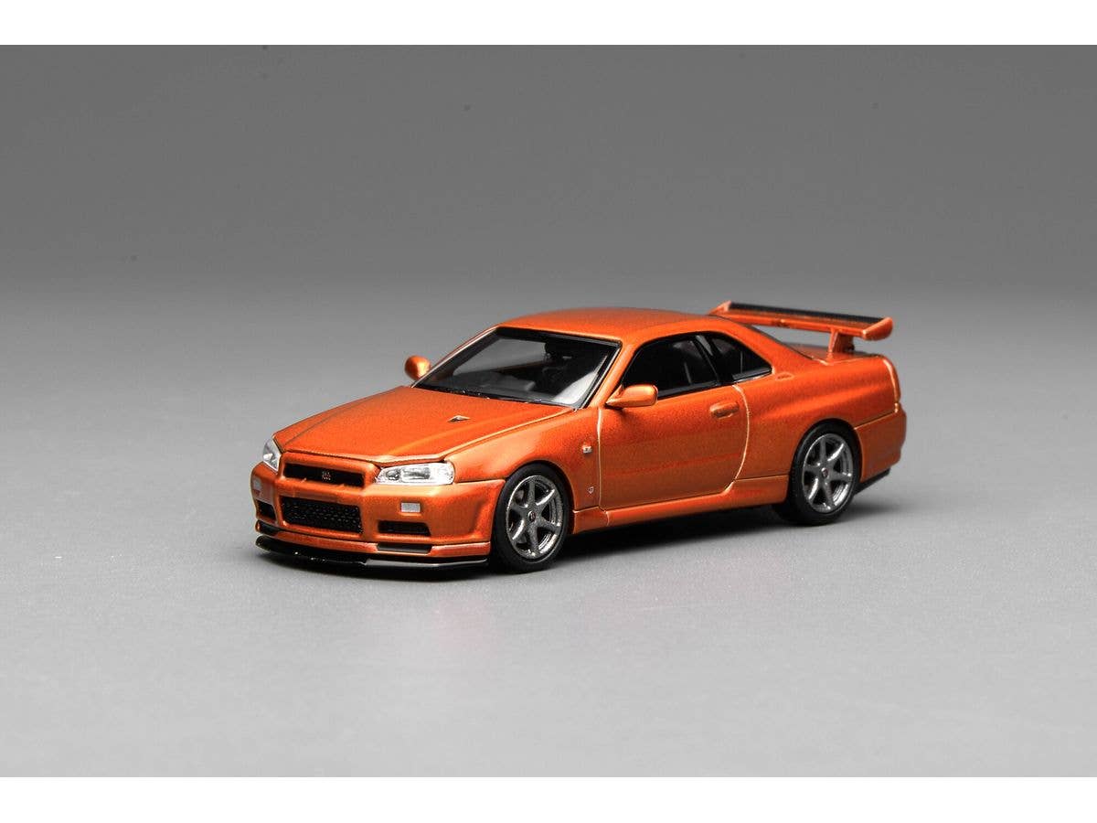 1/64 Nissan Skyline GT-R(R34) V-Spec II Customized Metallic Orange