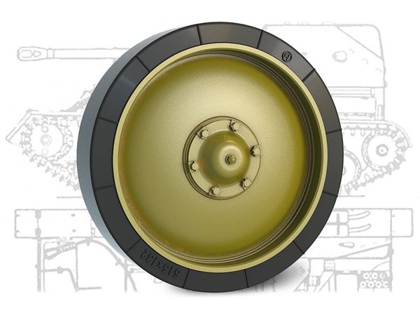 1/35 WWII 露/ソ SU-76/SU-76M自走砲用転輪セット (15個入)