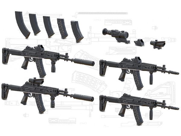 1/35 現用 露/ソ AK-12アサルトライフル 後期型(4個入)