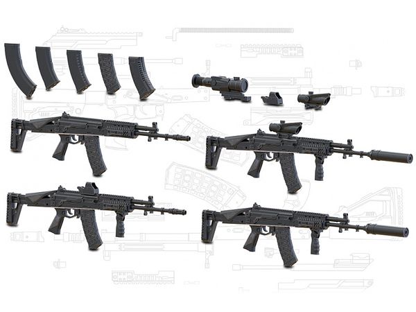 1/35 現用 露/ソ AK-12Mアサルトライフル(4個入)