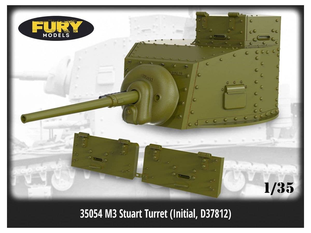 1/35 WWII 米陸軍 M3スチュアート用初期生産型砲塔セット (タミヤ用)