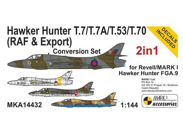 1/144 ホーカー ハンター T.7 英空軍 & 海外仕様 改造パーツセット (2機分パーツ入) (レベル用)
