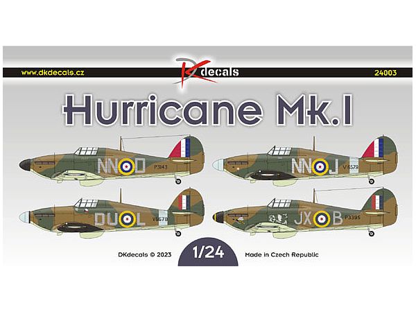 1/24 ホーカー ハリケーン Mk.I デカール