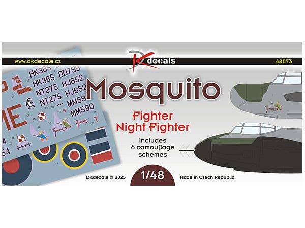 1/48 D.H.モスキート 戦闘機・夜間戦闘機型デカール