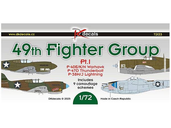 1/72 米陸軍空軍第49戦闘群 パート1デカール